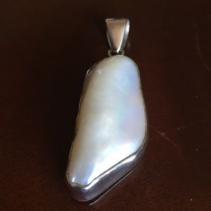 Biwa Pearl And Sterling Pendant